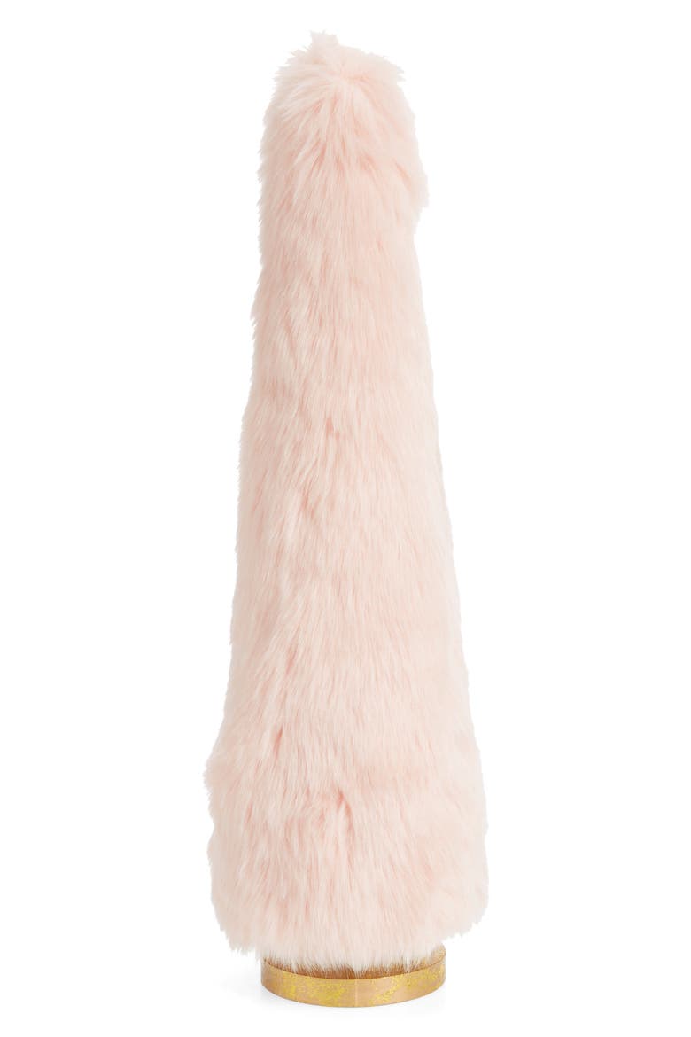 19-Inch Frost Faux Fur Tree Decoration, Main, color, PINK PEONY BUD