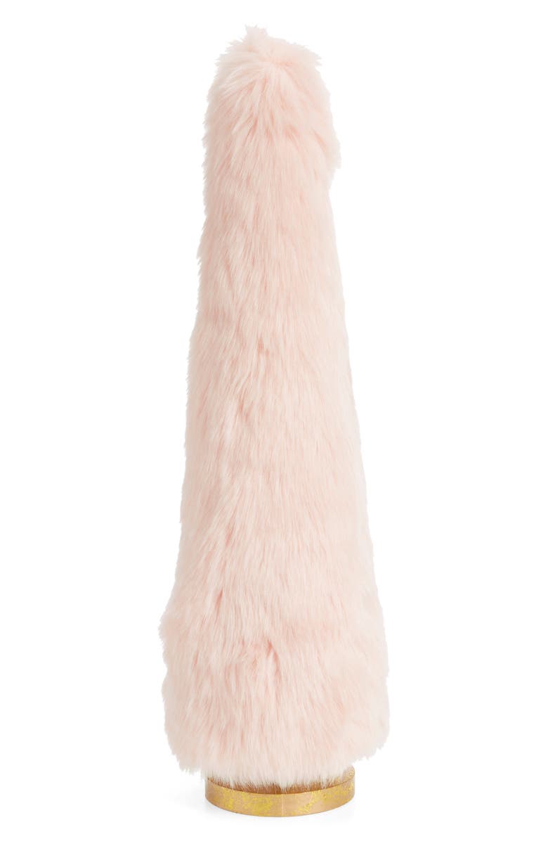 Rachel Parcell 19-Inch Frost Faux Fur Tree Decoration, Main, color, 