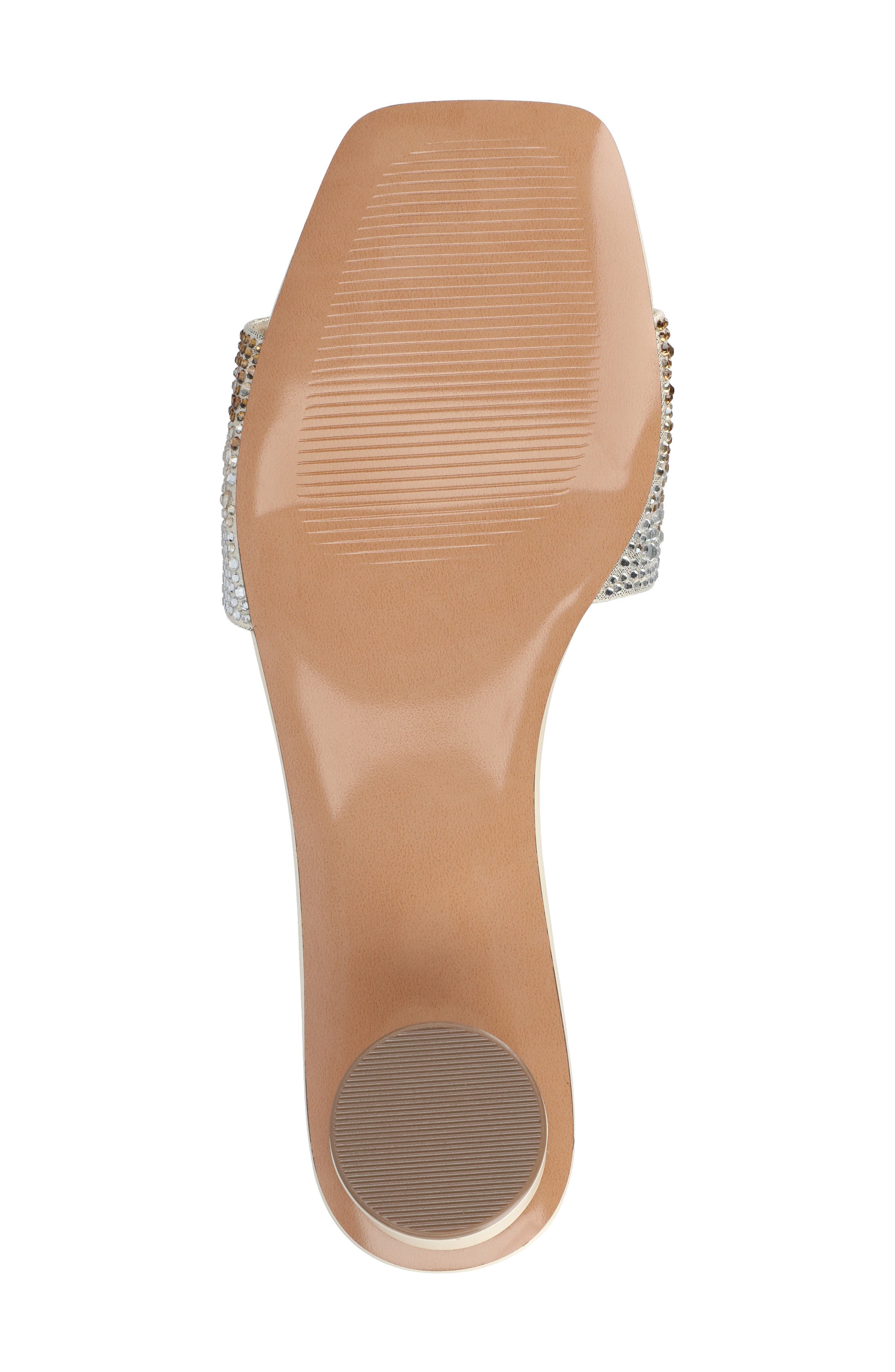 Flora Crystal Embellished Slide Sandal, Alternate, color, WHITE