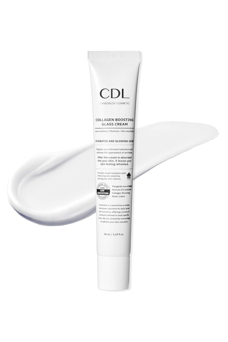 Glass Skin Cream All Skin Types 72 HR Deep Hydration Daily Care 1.69 fl oz, Main, color, White