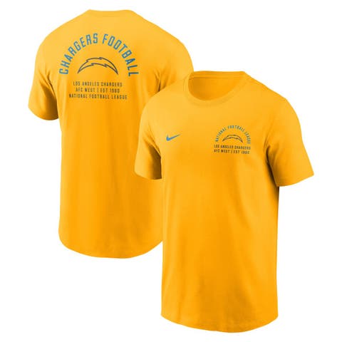 Men's Nike Gold Los Angeles Chargers Split Logo T-Shirt