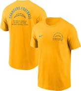 Nike Men's Nike Gold Los Angeles Chargers Split Logo T-Shirt