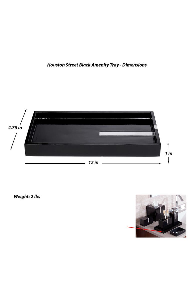 ROSELLI TRADING COMPANY Houston Street Amenity Tray, Alternate, color, Black