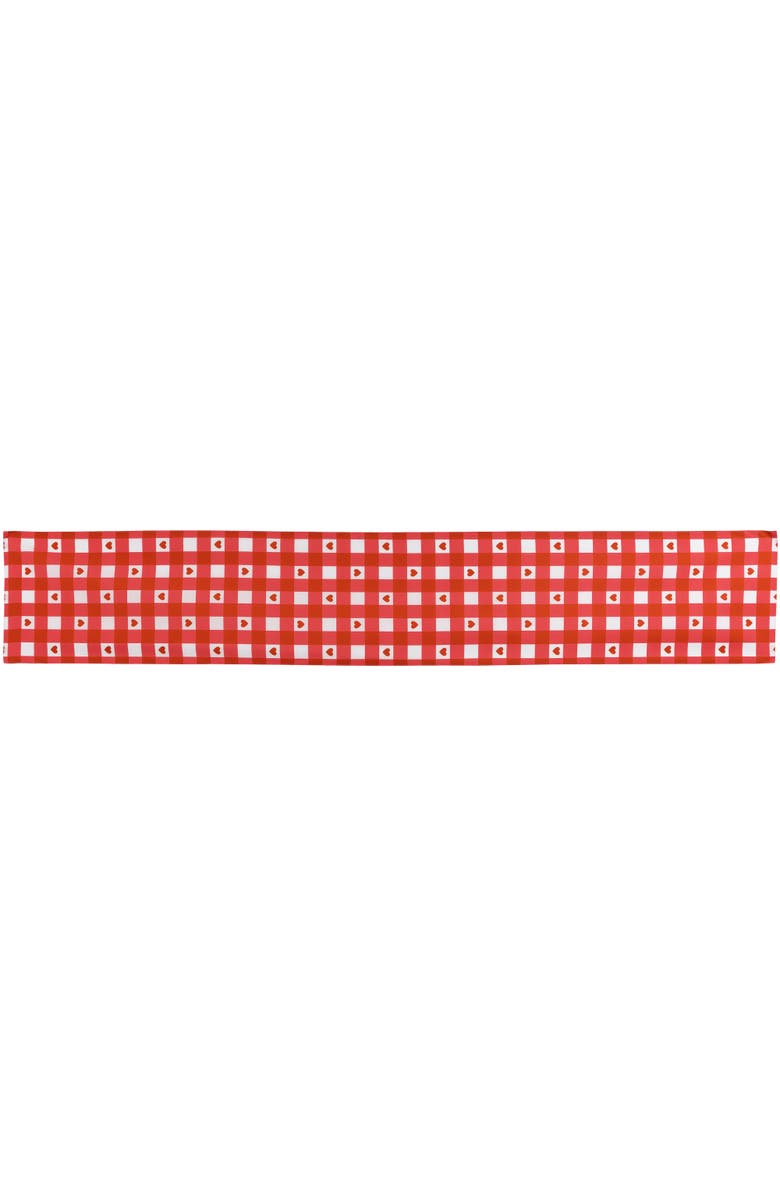 Northlight Checkered Hearts Valentine's Day Table Runner - 72" - Red and White, Main, color, 