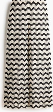 H&M Wide Textured-knit Trousers