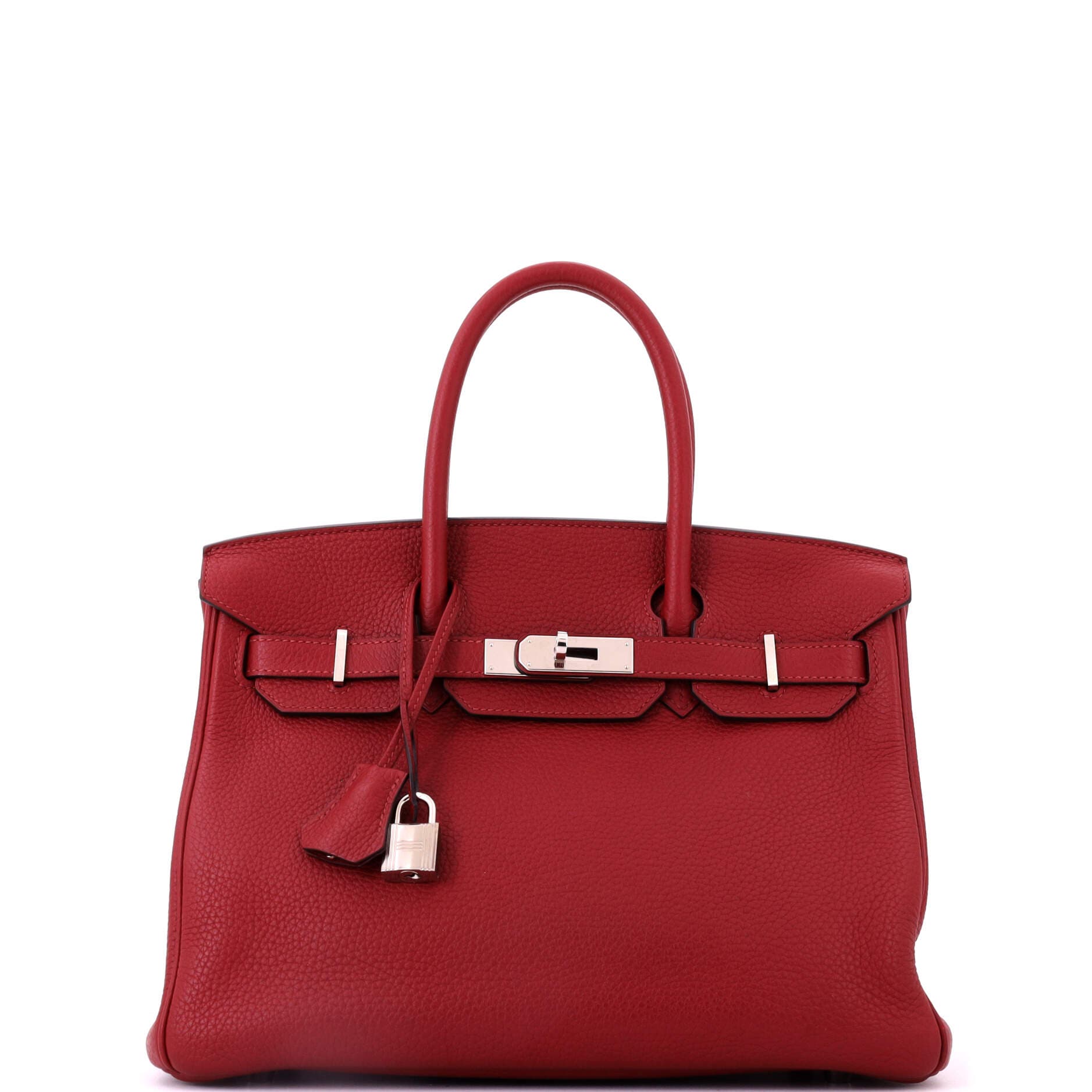 Birkin Handbag Red Togo with Palladium Hardware 30, Main, color, Red