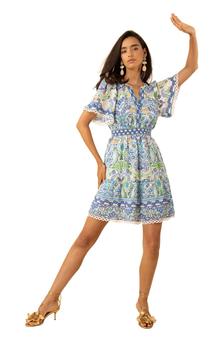 Hale Bob Katelyn Linen Dress, Main, color, 