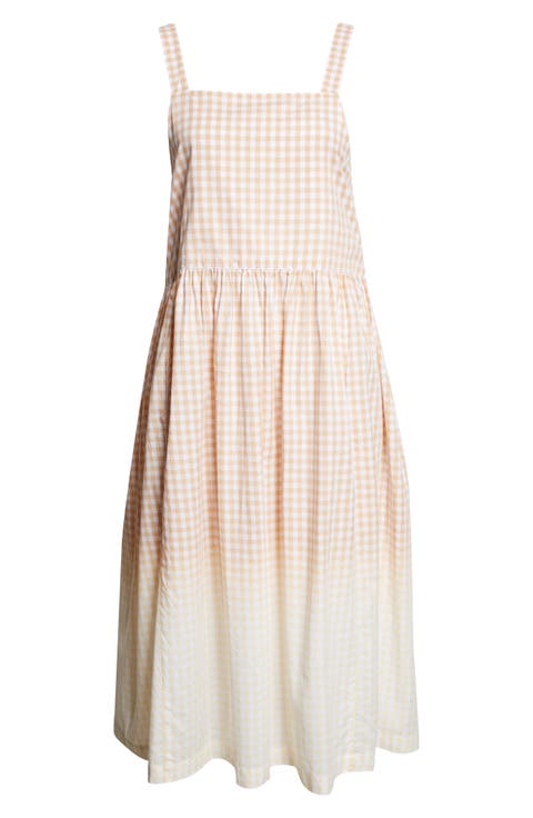 Degradé Gingham Cotton Poplin Dress