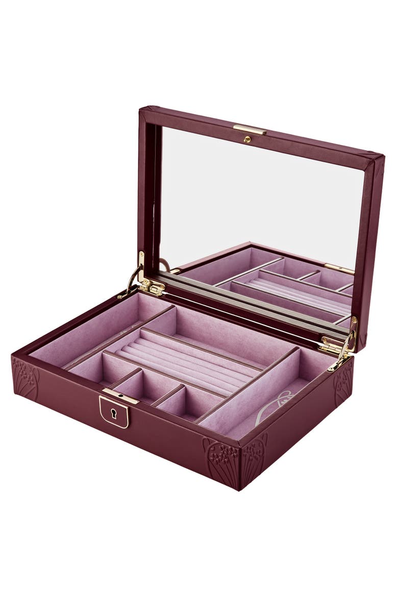 X LIBERTY Medium Jewelry Box, Alternate, color, Burgundy