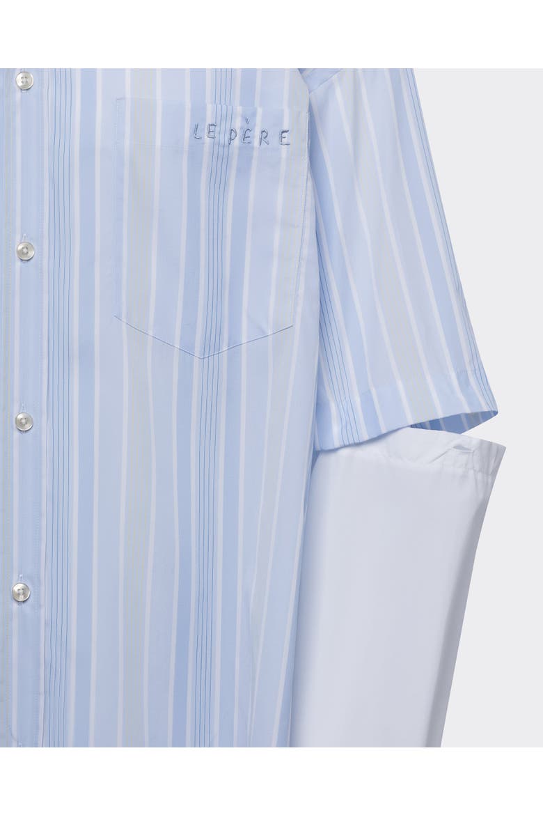 Detached Sleeve Button Down, Alternate, color, Blue Stripes