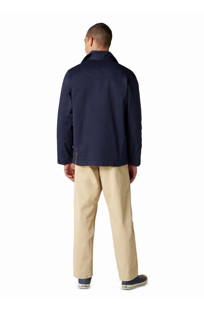 Fortela Solomon Herringbone Cotton Overshirt, Alternate, color, Indigo Rinse