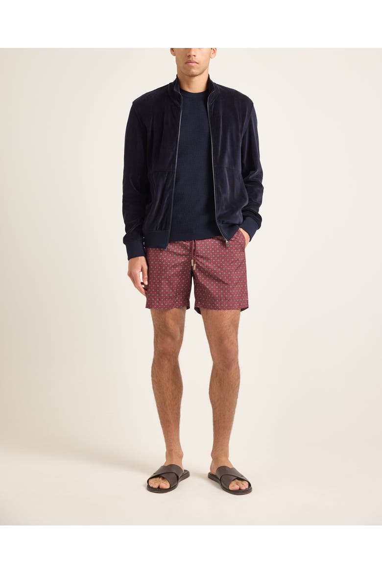 Cassian Velour Classic-Fit Sweatshirt, Main, color, NIGHT IRIS