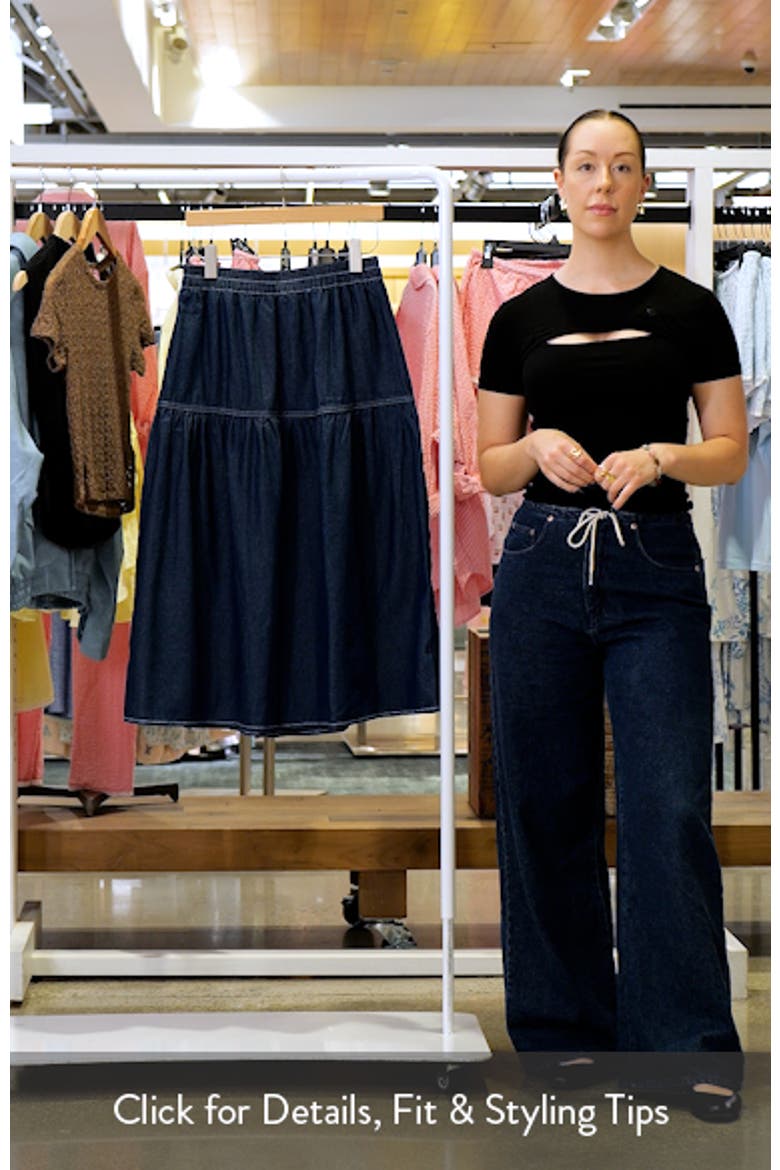 Meadow Denim Midi Skirt video