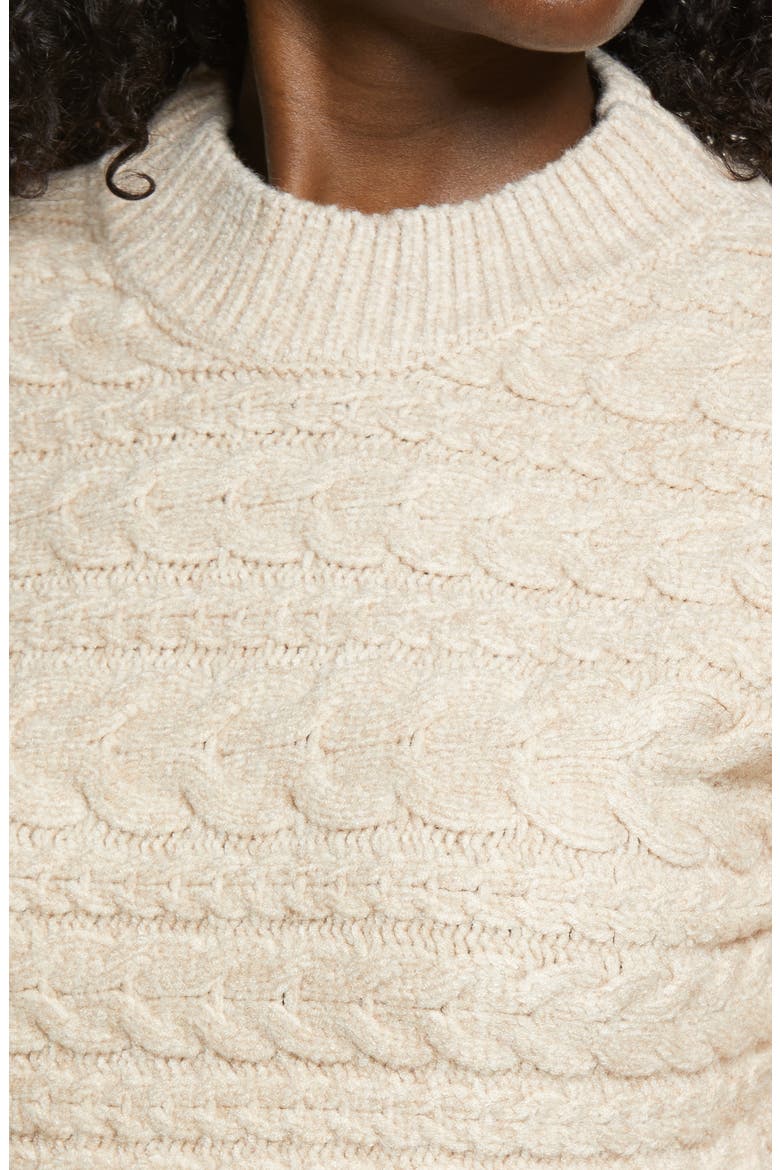 Horizontal Cable Crewneck Sweater, Alternate, color, ASPEN