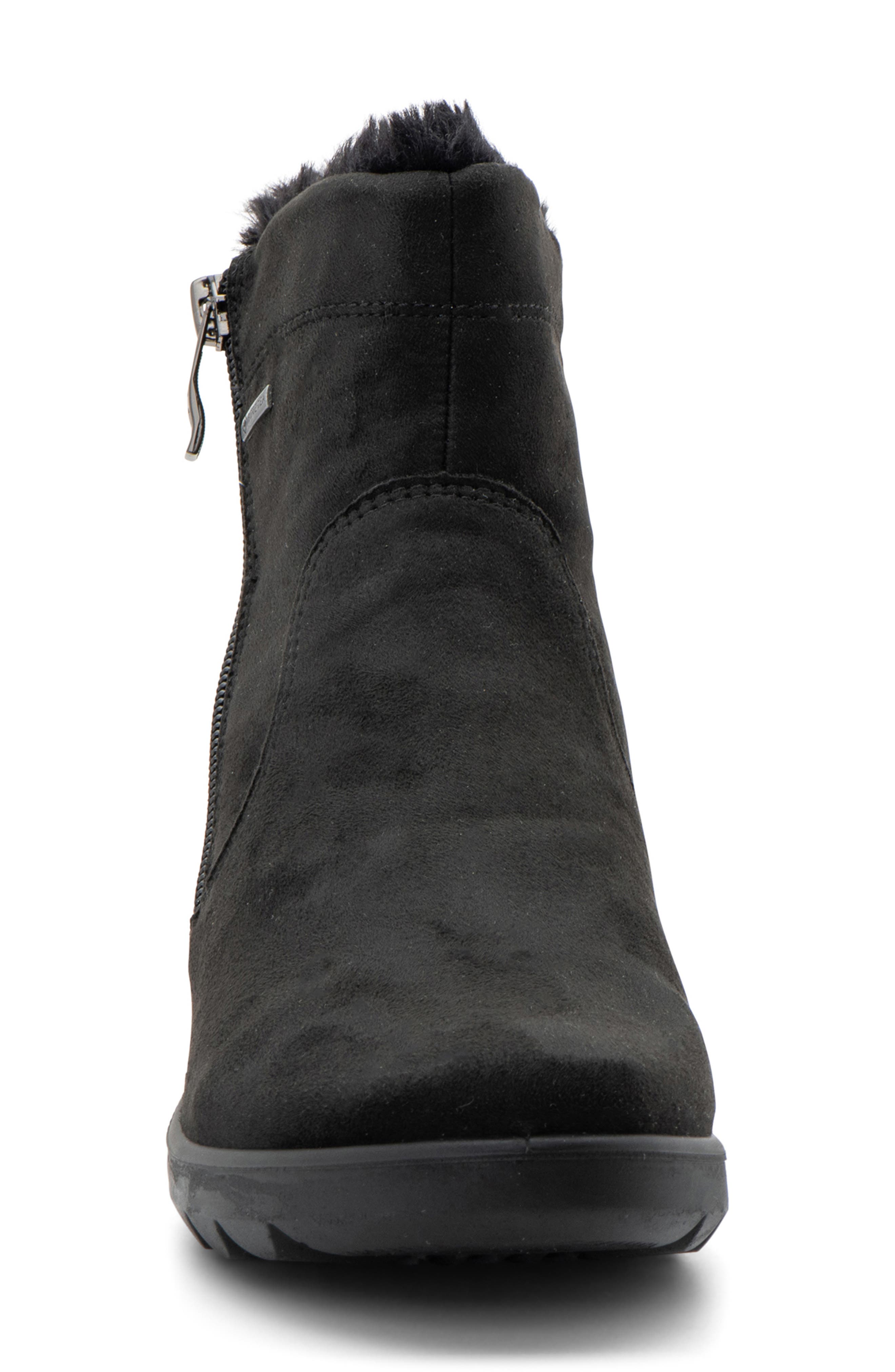 ara Tracy Faux Fur Lined Waterproof Bootie, Alternate, color, 