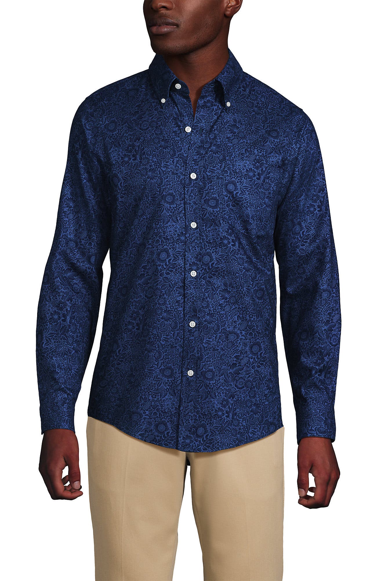 Light Indigo Blue Floral Print