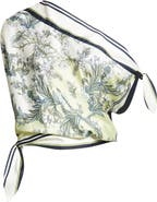 Veronica Beard Tari One-Shoulder Scarf Top