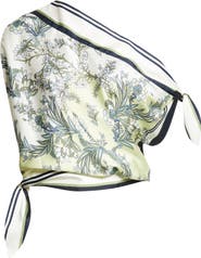 Veronica Beard Tari One-Shoulder Scarf Top