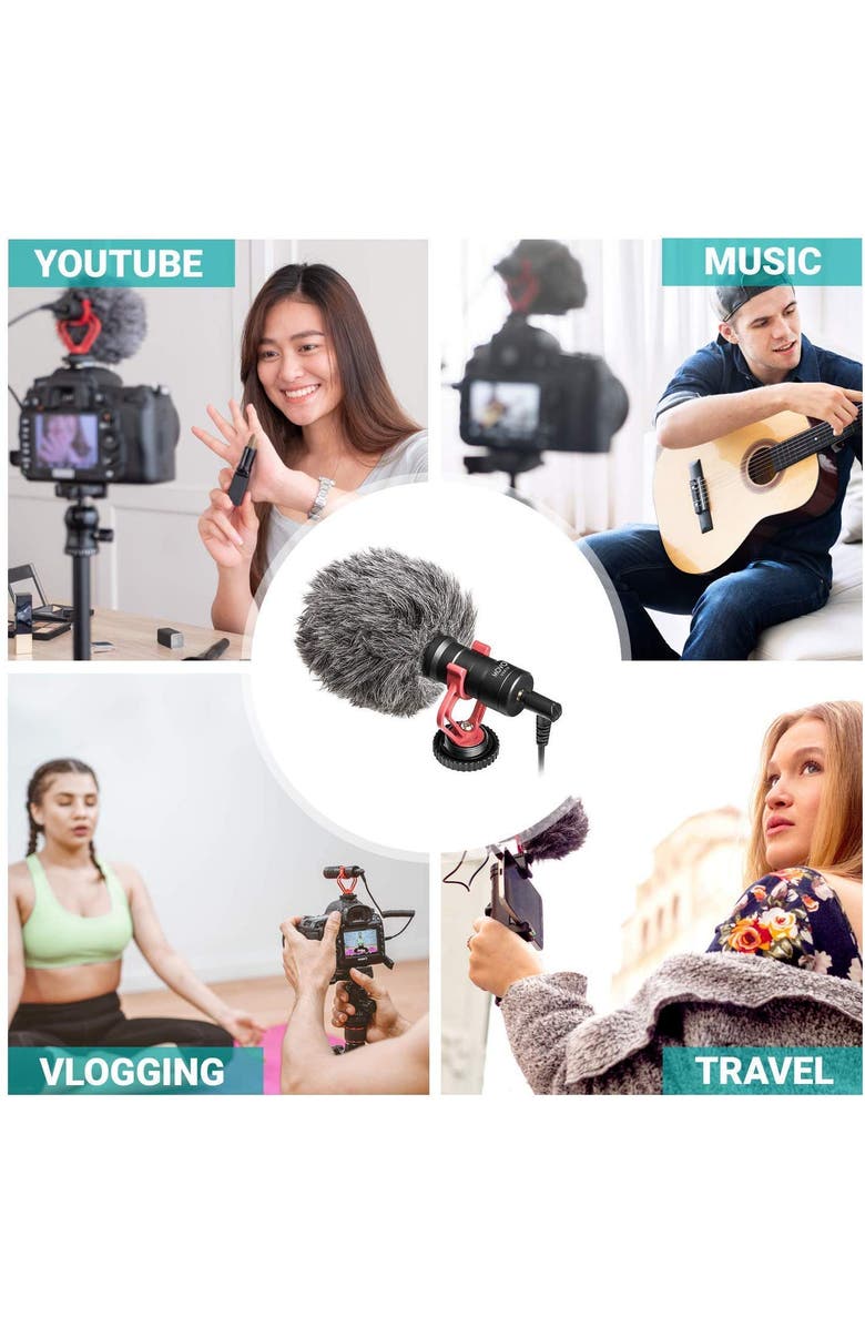 MOVO VXR10 Universal Video Microphone with Lightning Adapter, Alternate, color, Black