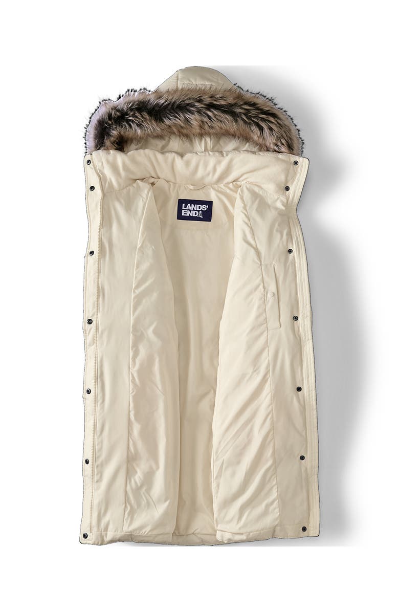 Lands' End Down Winter Coat, Alternate, color, Ivory Pearl