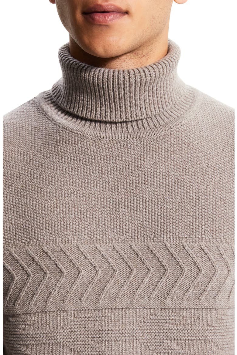 Jimmy Wool & Cashmere Turtleneck Sweater, Alternate, color, FOSSIL