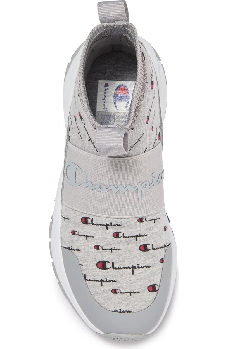 Champion Rally Script High Top Sock Sneaker, Alternate, color,