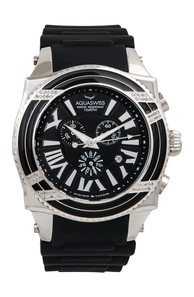 AQUASWISS Men's Swissport XG D Diamond Sporty Watch, 63mm - 0.75 ctw, Main, color,