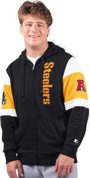 STARTER Men's Starter Black Pittsburgh Steelers Extreme Full-Zip Hoodie
