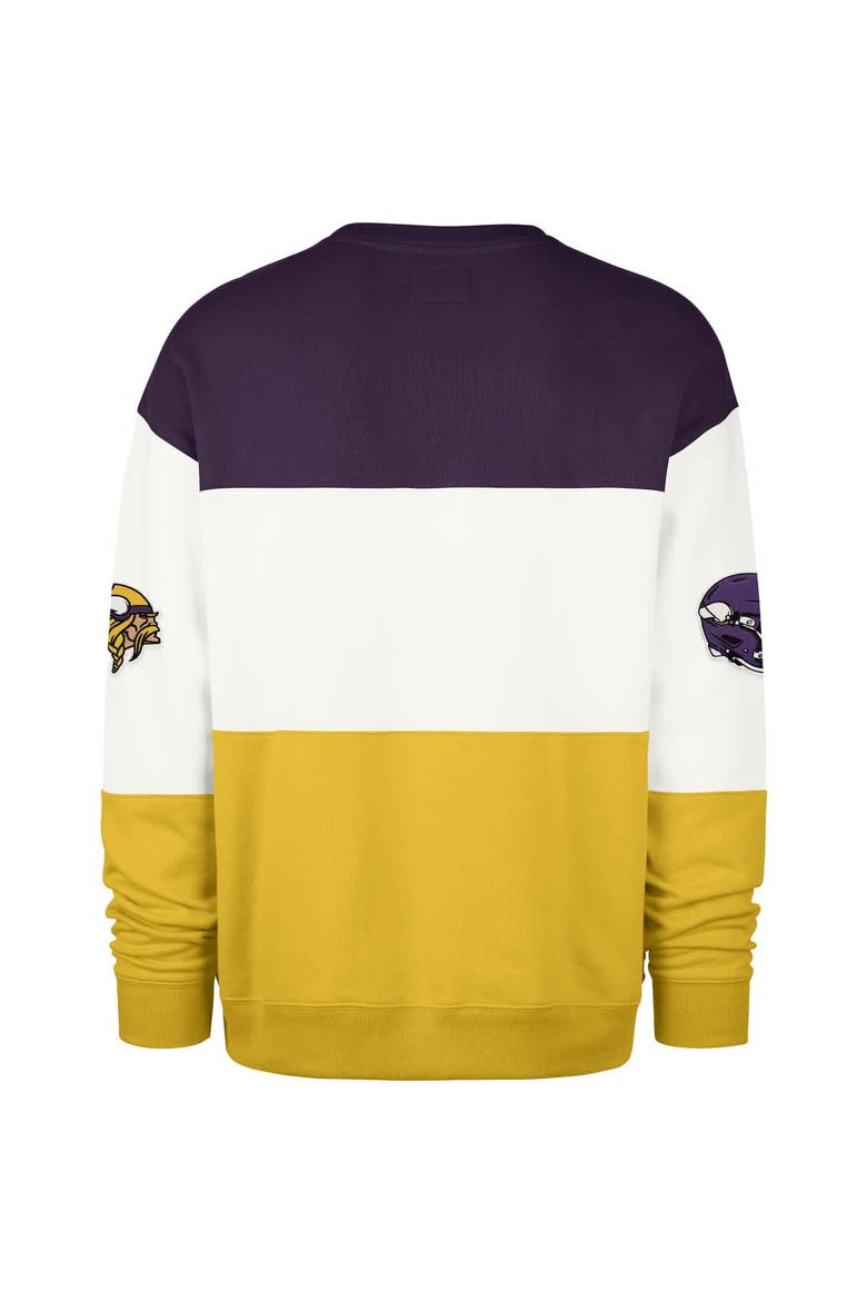 Men's '47 Purple/Gold Minnesota Vikings Breeze Maximalist Sweatshirt, Alternate, color, Purple
