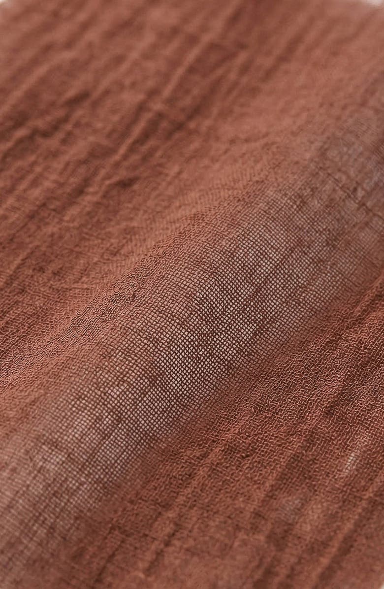 Modenaire Sheer Layered Two Piece Midi Dress Set, Alternate, color, Rust