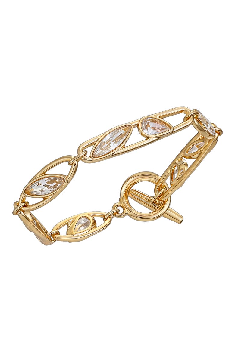 Crystal Toggle Bracelet, Alternate, color, GOLD TONE