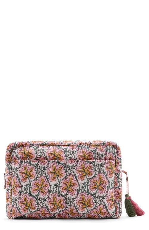 Mango Floral Print Cosmetics Bag In Pink