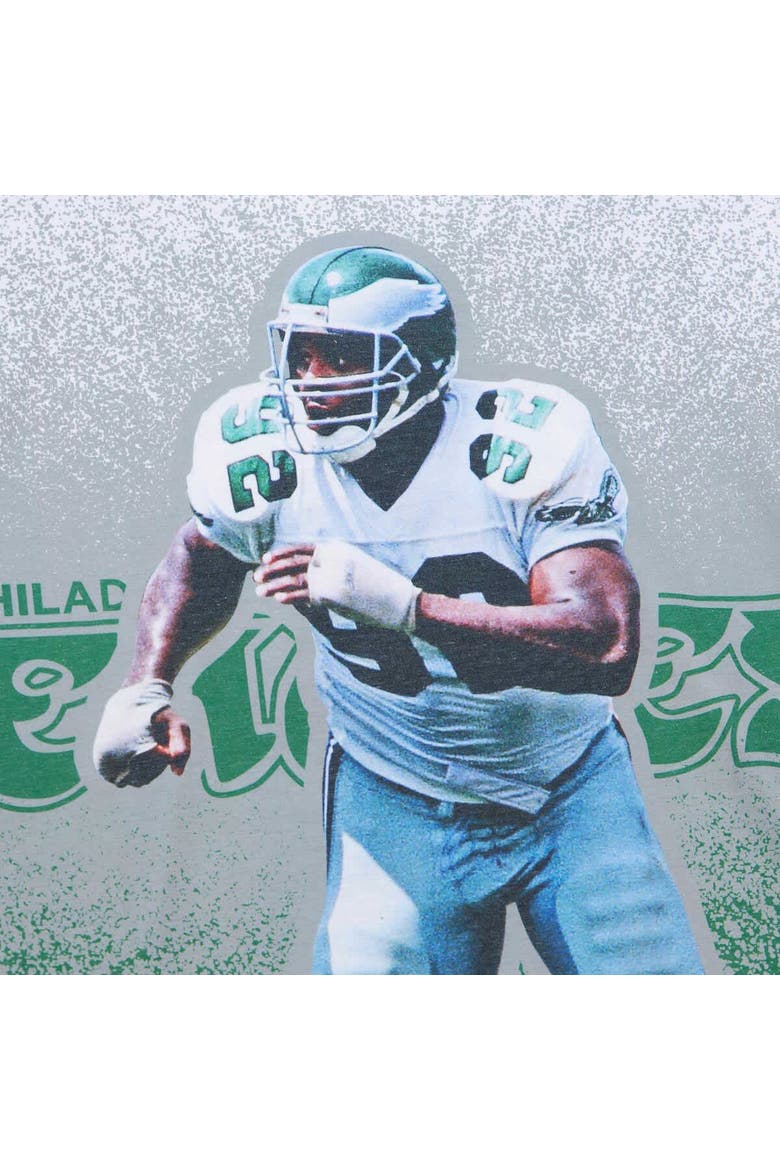 Men's Mitchell & Ness Reggie White Gray Philadelphia Eagles Burst Retired Player T-Shirt, Alternate, color, Gray