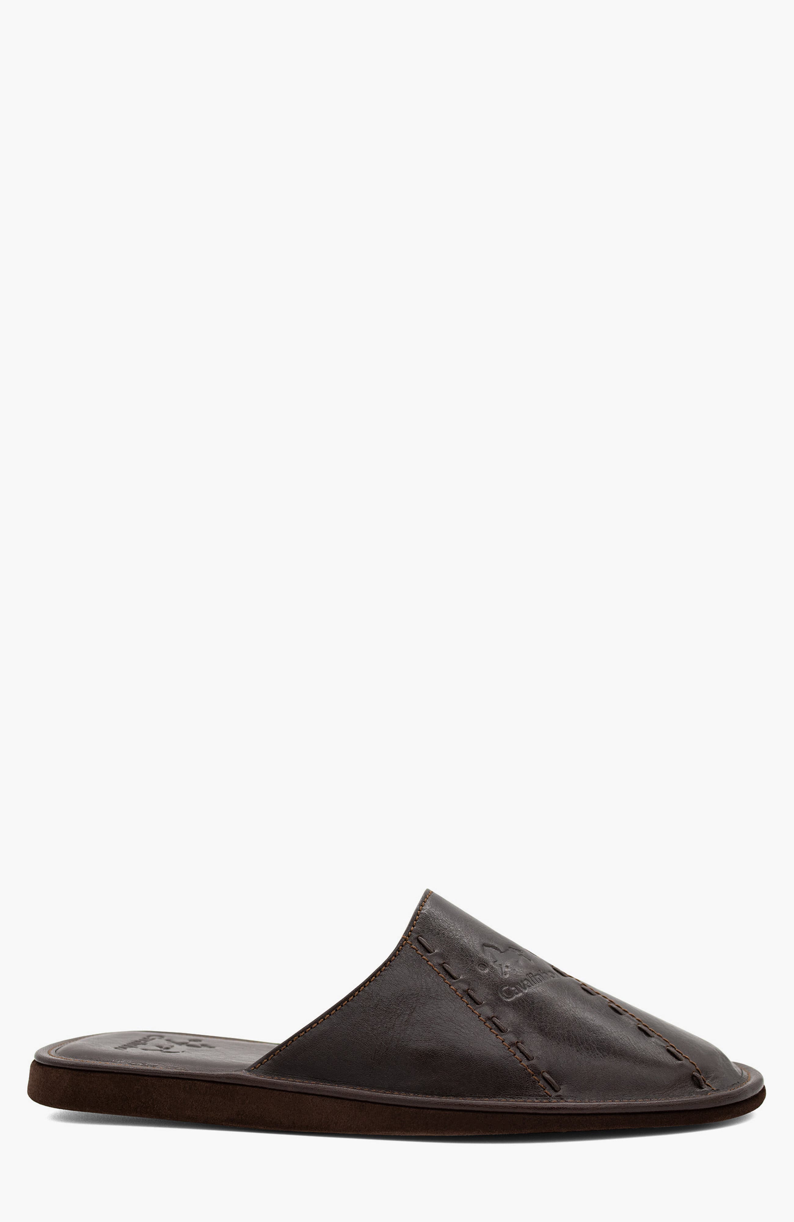 Gentleman Leather House Slippers 101, Main, color, Brown