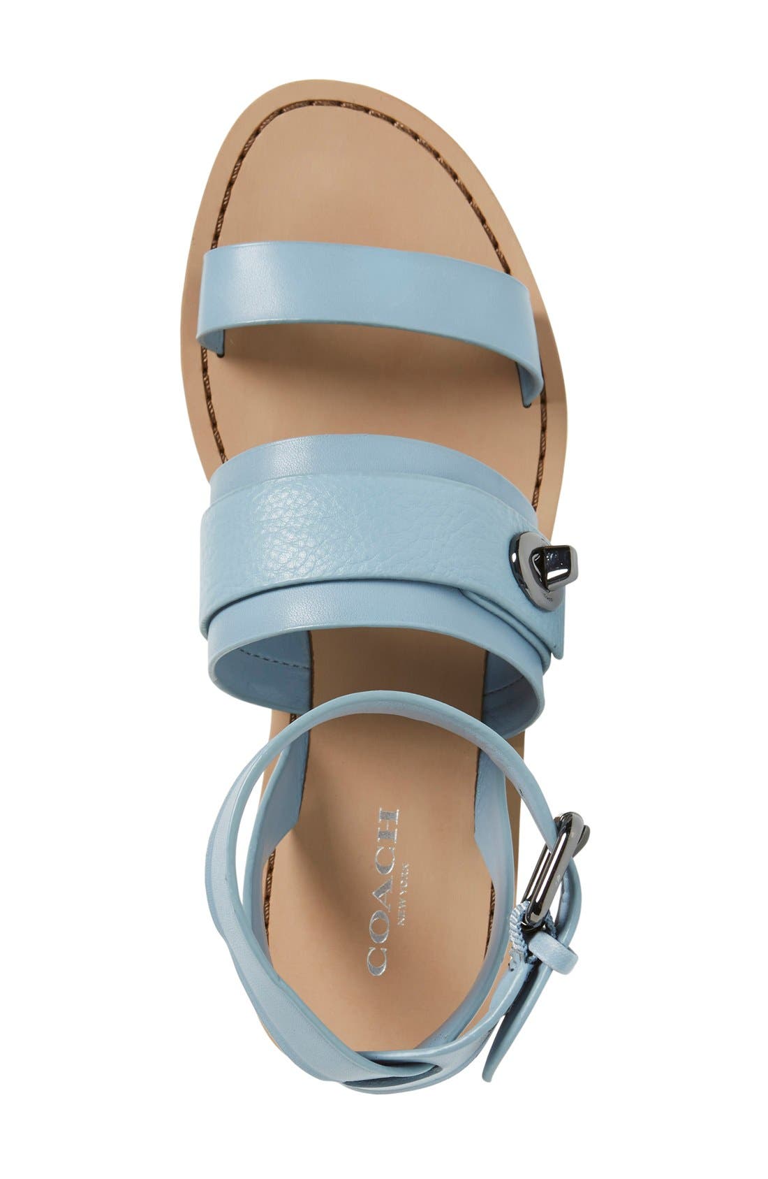 'Platt' Platform Sandal, Alternate, color, CORNFLOWER LEATHER