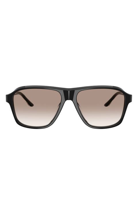 Khaite 1978RX 56mm Gradient Pilot Sunglasses