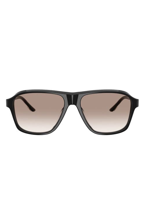 Oliver Peoples Khaite 1978RX 56mm Gradient Pilot Sunglasses in Black/demo Lens Soft Tan Gra at Nordstrom