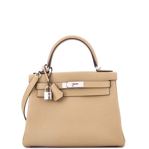 Kelly Handbag Brown Evercolor with Palladium Hardware 28