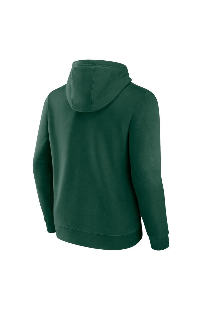 FANATICS Men's Fanatics Branded  Hunter Green Milwaukee Bucks Primary Logo Pullover Hoodie, Alternate, color, Hunter Green