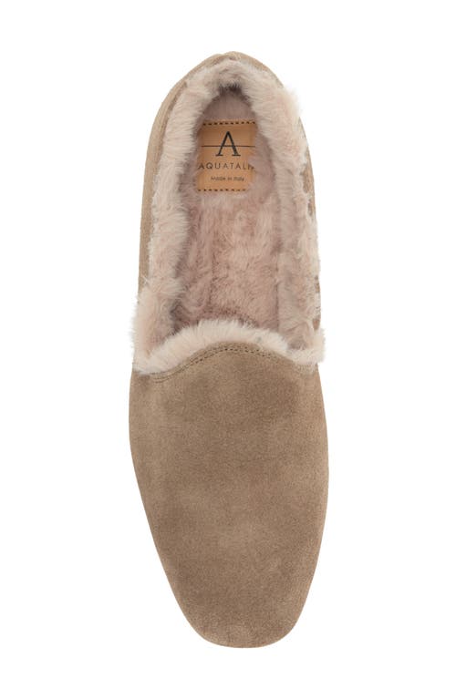 Shop Aquatalia Romie Faux Fur Lined Loafer In Light Taupe