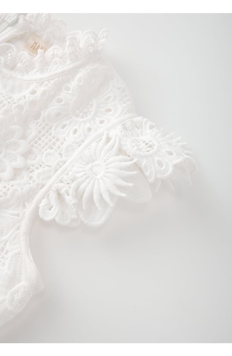 Marlo Kids Lucinda Embroidered Mini Dress, Alternate, color, Ivory