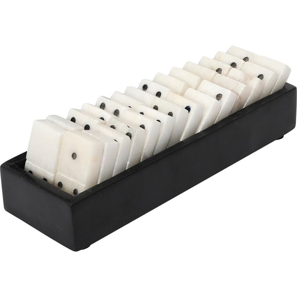 Storied Home Handmade Alabaster Dominos In White