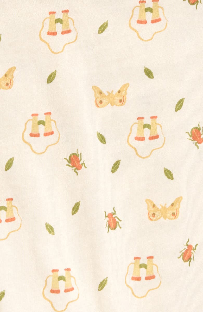 POLISHED PRINTS Bugs & Binoculars Organic Cotton Henley Romper, Alternate, color, 