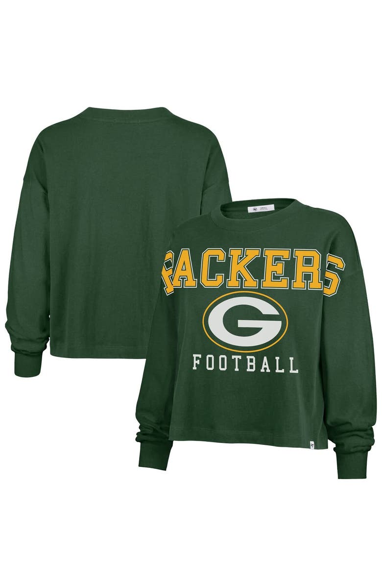 '47 Women's '47 Green Green Bay Packers Outreach City Oversized Long Sleeve T-Shirt, Main, color, Green