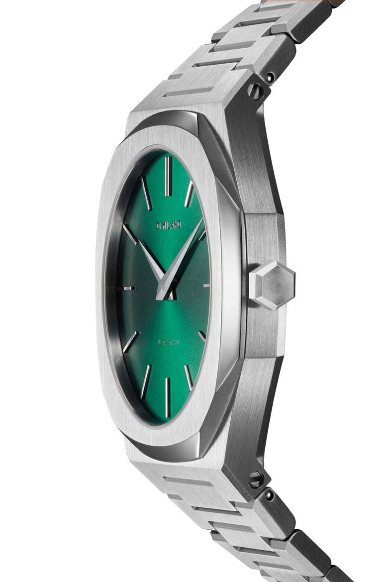 Scarabeo Ultra Thin Bracelet Watch, 40mm, Alternate, color, SILVER/ GREEN