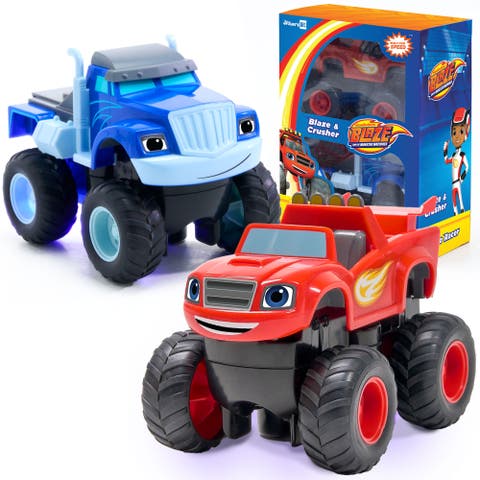 Blaze & Crusher Turbo Racers 2-Pack Monster Truck Set