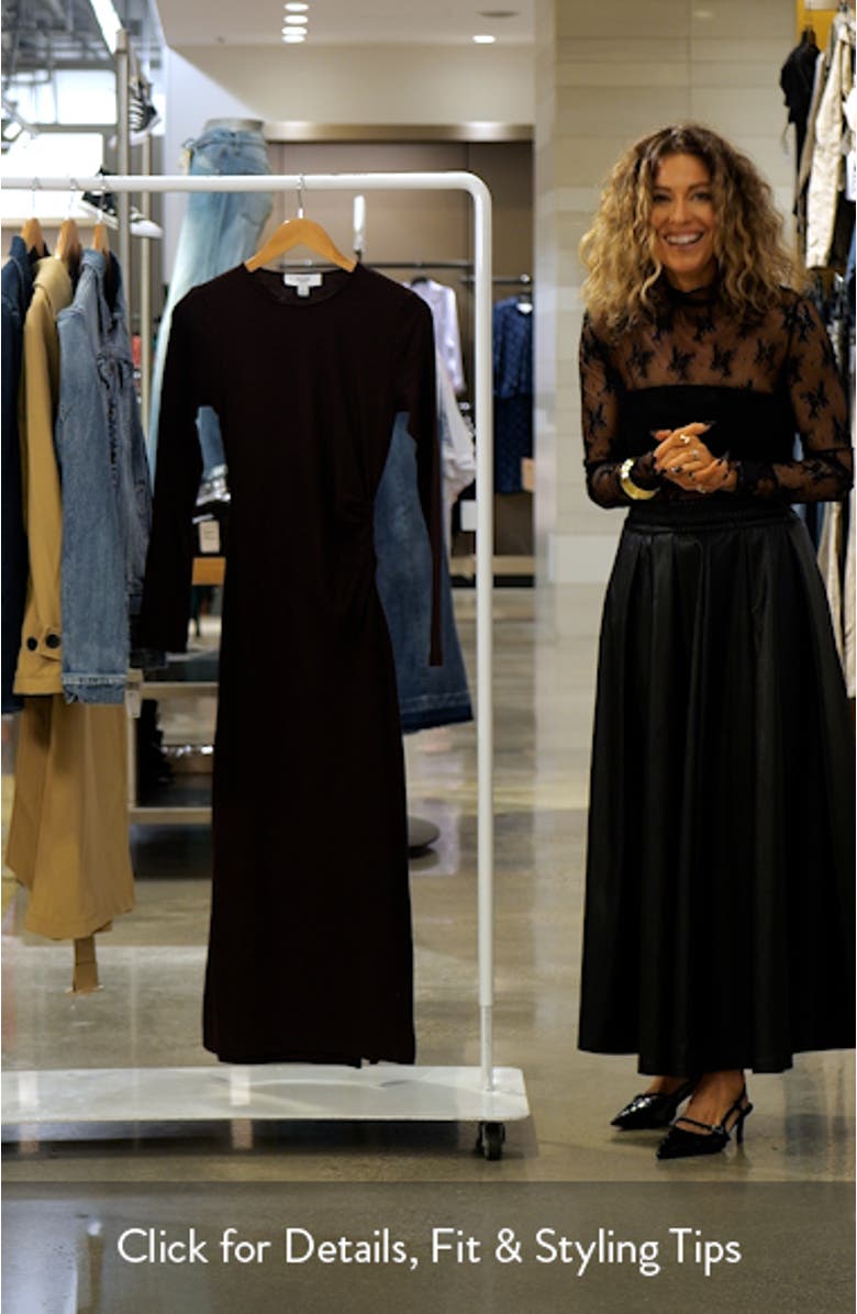 Sloane Long Sleeve Wool Body-Con Dress, sales video thumbnail