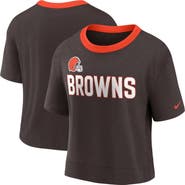 Nike Women's Nike Brown Cleveland Browns High Hip Fashion Cropped Top
