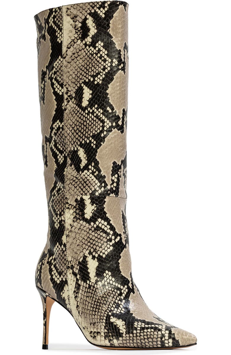 BLACK SUEDE STUDIO Friday 80 Pointed Toe Knee High Boot, Main, color, Peyote Snake