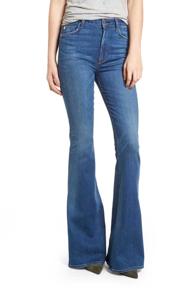 Holly High Waist Flare Jeans, Main, color, ROGUE